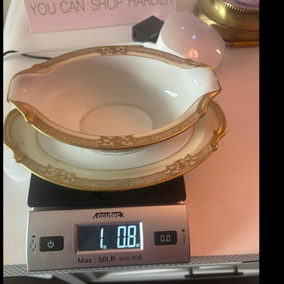 Rare Vintage NORITAKE JAPAN GRAVY BOAT W/ATTECHED UNDERPLATE - Picture 3 of 6